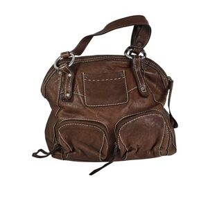 Vtg y2k Ruehl No 925 Aubree brown leather large shoulder bag purse Abercrombie